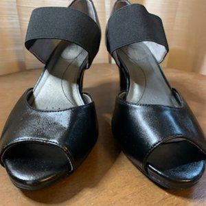 Life Stride, Black, Peep Toe, 7M